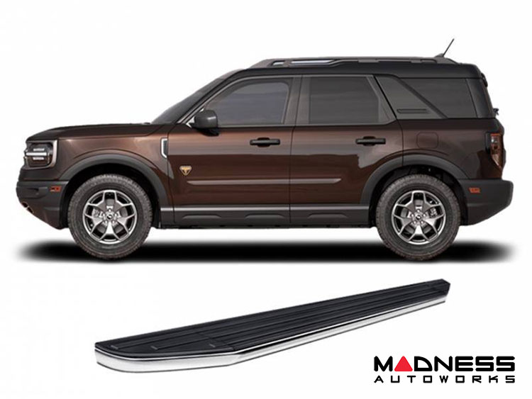 Ford Bronco Sport Running Boards - Premium - Black w/ Chrome Trim